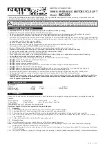 Preview for 1 page of Sealey MC390 Instructions