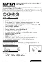 Sealey mc454 Quick Start Manual preview