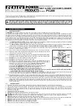 Предварительный просмотр 1 страницы Sealey PC200 Instructions