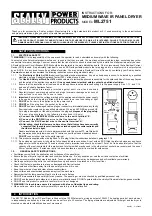 Preview for 1 page of Sealey POWER PRODUCTS ML2751 Instructions