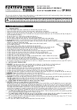 Sealey POWER TOOLS CP3002 Instructions preview