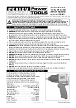 Sealey POWER TOOLS GSA01 Instructions preview