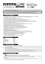 Sealey Quality MACHINERY 2001 Instructions preview