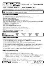 Sealey Quality MACHINERY LH750.V2 Instructions preview