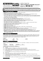 Preview for 1 page of Sealey Quality MACHINERY MC390.V3 Instructions