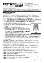 Preview for 1 page of Sealey Quality MACHINERY SM15.V2 Instructions