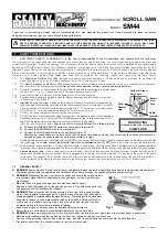 Sealey Quality MACHINERY SM44 Instructions preview