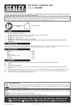 Предварительный просмотр 1 страницы Sealey RCD981 Instructions