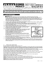 Preview for 1 page of Sealey SA22503 Instructions