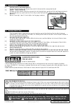 Предварительный просмотр 2 страницы Sealey SA371 Manual