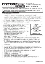 Sealey SDH10 Instructions preview
