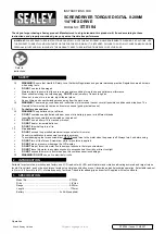 Sealey STS104 Instructions preview