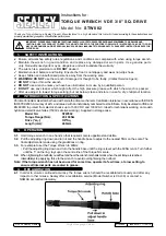 Sealey STW802 Instructions preview