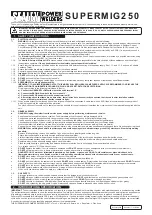 Preview for 2 page of Sealey SUPERMIG250 Instructions For Use Manual