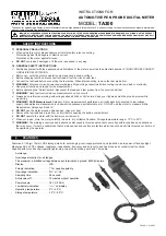 Preview for 1 page of Sealey TA300 Instructions