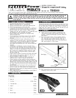 Preview for 1 page of Sealey TBB300 Instructions For