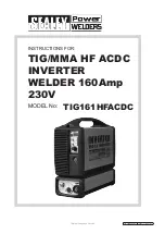 Sealey TIG161HFACDC Instructions Manual preview