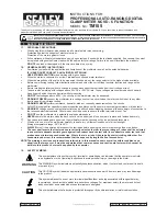 Preview for 1 page of Sealey TM105 Instructions