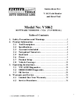 Preview for 1 page of Sealey VS862 Instructions Manual