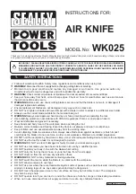 Preview for 1 page of Sealey WK025 Instructions