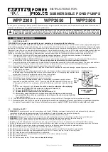 Preview for 1 page of Sealey WPP2300 Instructions