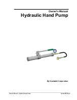 Preview for 1 page of Sealweld Hydraulic Hand Pump Owner'S Manual