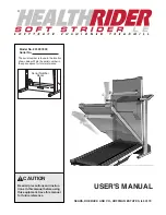 Предварительный просмотр 1 страницы Sears, Roebuck and Co. 831.297830 HealthRider Soft Strider LE User Manual