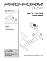 Preview for 1 page of Sears, Roebuck and Co. pro-form 10.8x User Manual