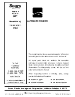 Preview for 1 page of Sears 110.21102011 Repair Parts List Manual