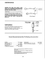 Предварительный просмотр 22 страницы Sears 113.21308 Owner'S Manual