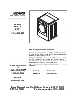 Предварительный просмотр 1 страницы Sears 134375000 Repair Parts List Manual