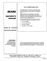 Preview for 12 page of Sears 143.001302 Operator'S Manual