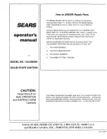 Предварительный просмотр 12 страницы Sears 143.009009 Operator'S Manual