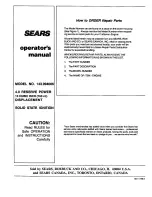 Предварительный просмотр 12 страницы Sears 143.994006 Operator'S Manual