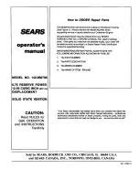 Предварительный просмотр 12 страницы Sears 143.996706 Operator'S Manual