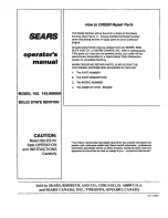 Предварительный просмотр 12 страницы Sears 143.999 Operator'S Manual