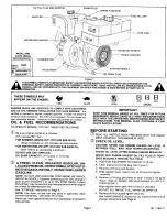 Предварительный просмотр 2 страницы Sears 143.999011 Operator'S Manual