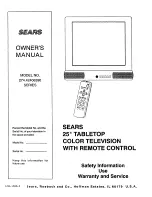 Предварительный просмотр 1 страницы Sears 274.42408390 SERIES Owner'S Manual