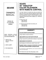 Preview for 24 page of Sears 274.43318390 SERIES Owner'S Manual