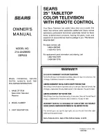 Preview for 20 page of Sears 274.43428590 SERIES Owner'S Manual