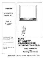 Sears 274.4345869A Series Owner'S Manual preview