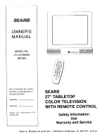 Sears 274.4372859 Owner'S Manual preview