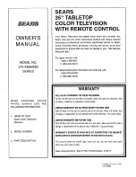 Предварительный просмотр 36 страницы Sears 274.43958590 SERIES Owner'S Manual