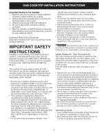 Предварительный просмотр 3 страницы Sears 30" GAS RANGE Installation Instructions Manual