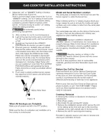 Предварительный просмотр 9 страницы Sears 30" GAS RANGE Installation Instructions Manual