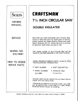 Preview for 12 page of Sears 315.10951 Manual