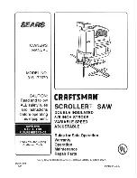 Preview for 1 page of Sears 315.172070 Owner'S Manual