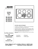 Preview for 1 page of Sears 318046807-1 Repair Parts List Manual