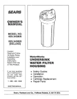 Предварительный просмотр 1 страницы Sears 625.3438 Owner'S Manual