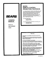 Preview for 36 page of Sears 626.54528690 Series Owner'S Manual